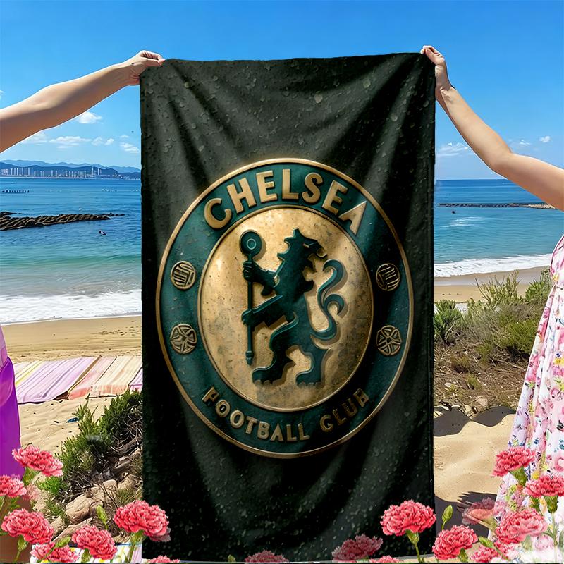 Chelsea F.C Print Beach Towel, Versatile Lightweight Absorbent Beach Towel for Pool Surf Yoga Bathroom, Perfect Birthday Holiday Gift