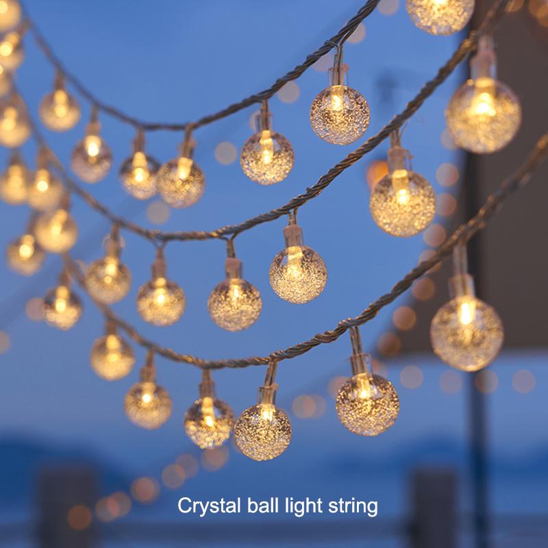 

LED string ball star lights, small colorful lights, Christmas string lights, decorative lights 10Led1.5m-Colorful хрустальный шар