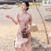 Skinny National Style New Chinese Aodai Daily Suzhou Improved Cheongsam 1011 New Women's High-end Dress Summer