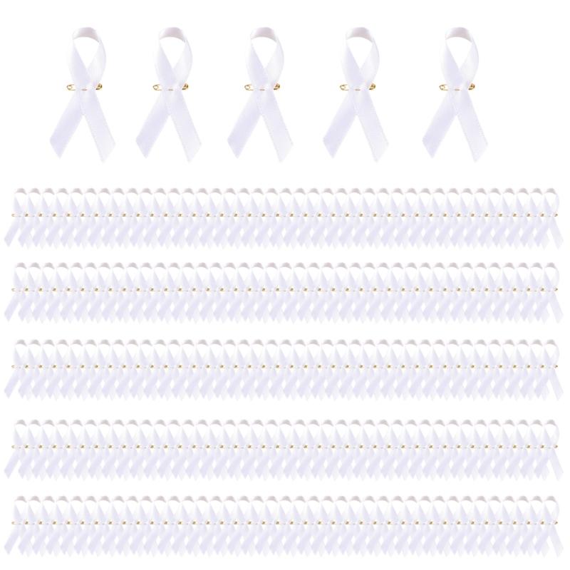 200 stycken Blandade Allmännyttiga Bandbroscher Välgörenhetsbandnålar Bandtextur för Deltagare i Samhällstjänst
