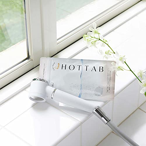 HOT TAB Premium Duschhuvud med Bikarbonat- och Klorneutraliserare (Rosa) [För badkosmetik]