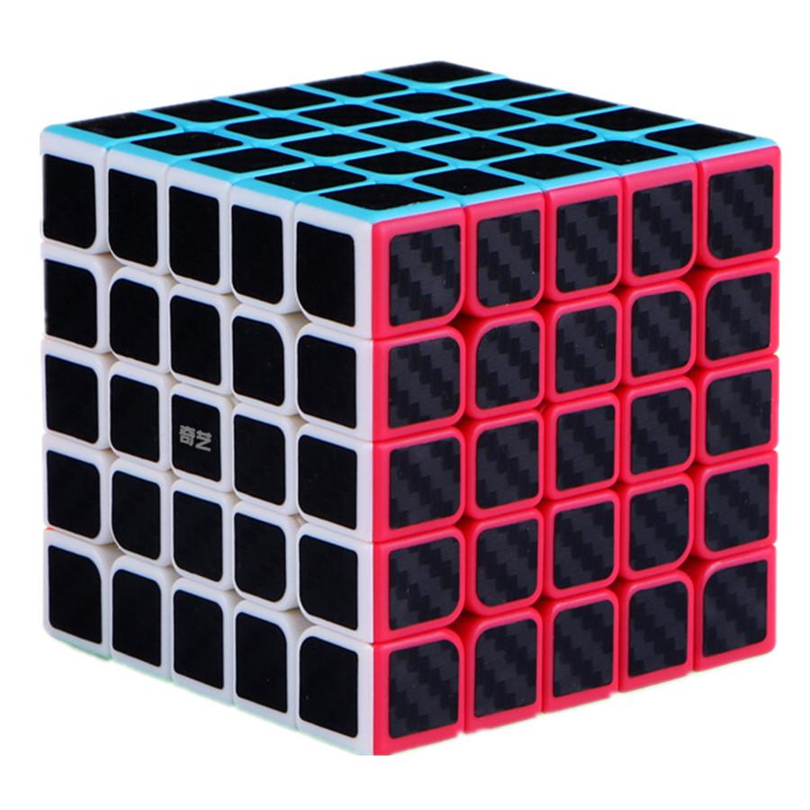 QIYI Cube 2x2 3x3 4x4 5x5 Pyramid Maple Leaf Carbon Fiber Sticker Speed Magic Cubo Puzzle Toys For Children Kids Gift Toy