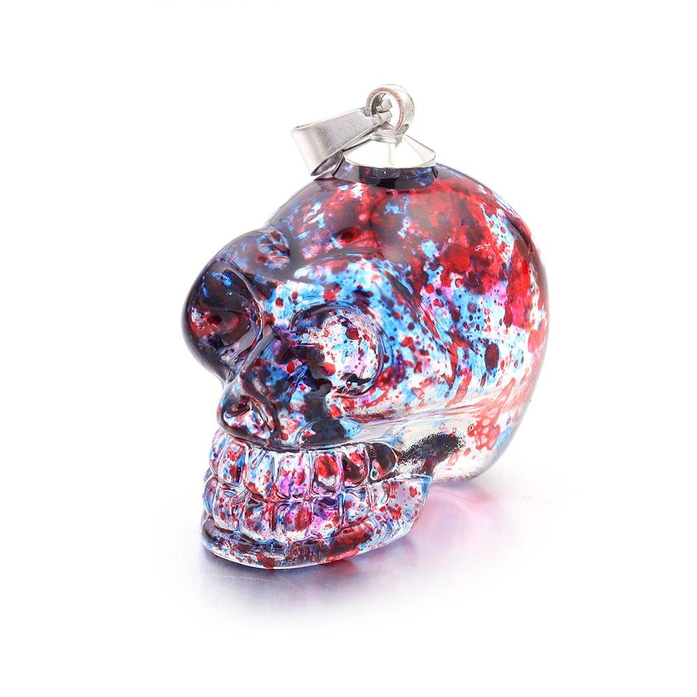 2025 New Punk Skull Pendants Lampwork Charm Pendants for Jewelry Making Skeleton Pendant DIY Necklace Christmas Gift Wholesale