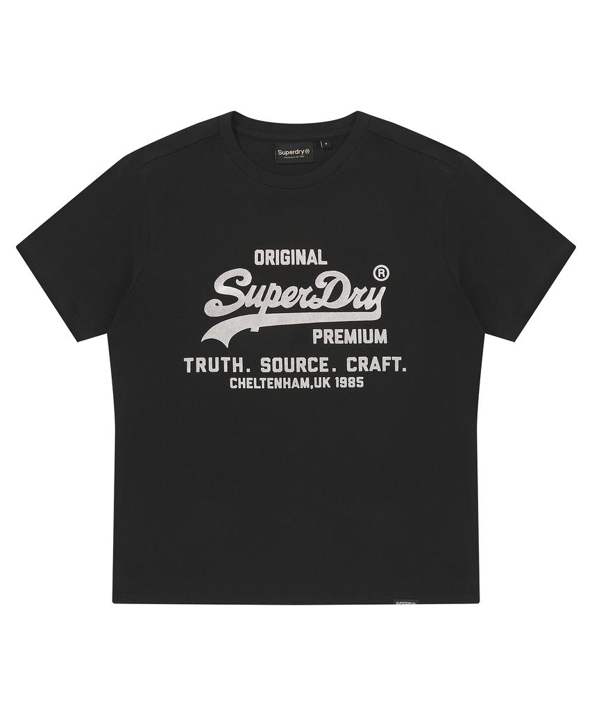 Syupeodeulai Women'S Metal Logo T-Shirt Black Sdfiscq62Blk