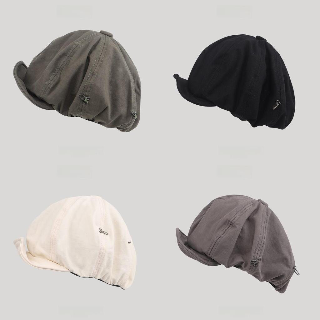 Designer Beret Hat For Women With Sun Protection And Foldable Cotton Summer Style