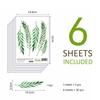 6 Blätter/Set DIY Grüne Blätter Wandaufkleber PVC Abnehmbare Wandtattoos Wohnzimmer TV Hintergrund Tapete Heimdeko