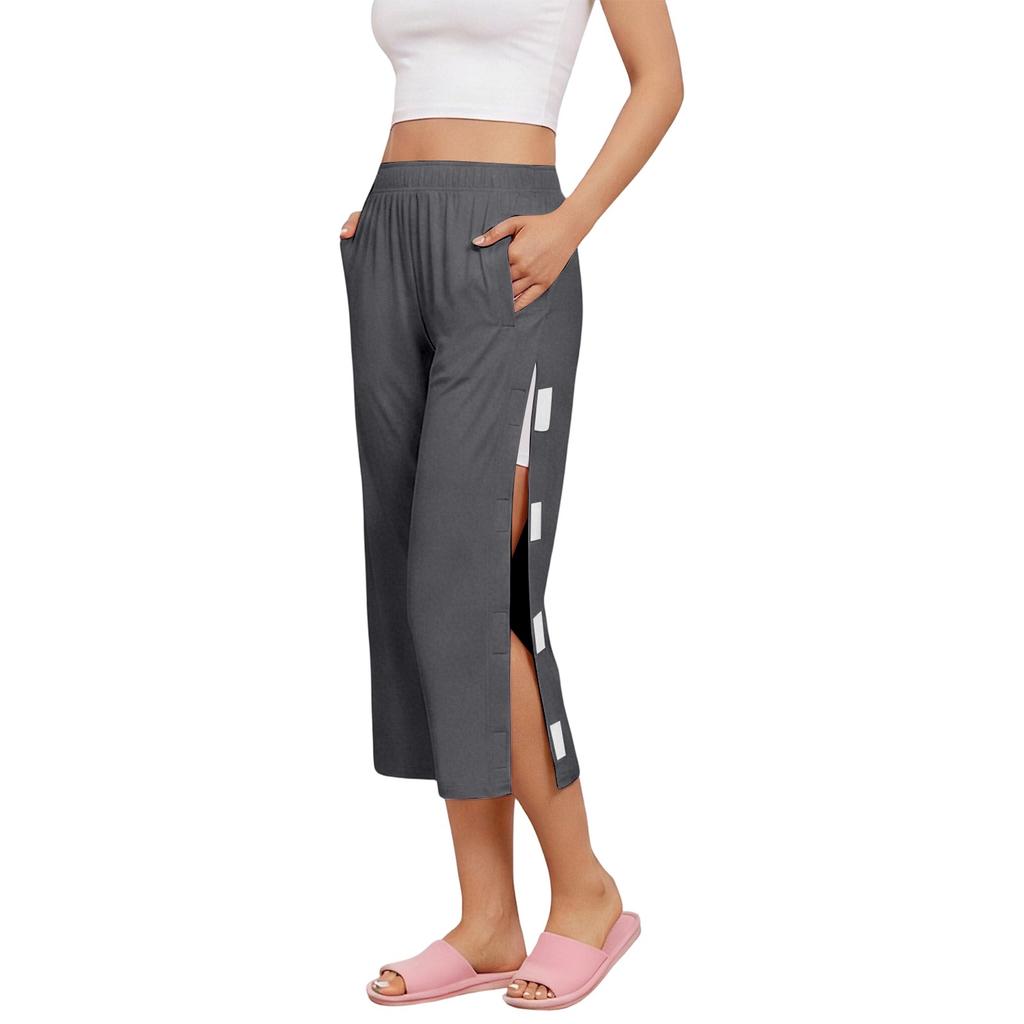 Pantalon Court Post-Opératoire pour Femme Avec Ouverture Latérale Complète Pour les Soins