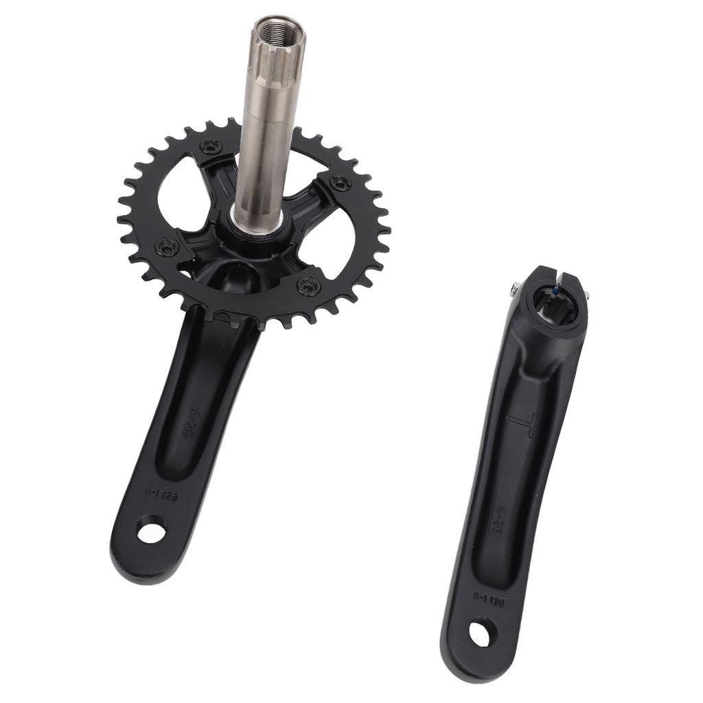 Bike Crank Arm Set Hollow Integrated Single Disc Aluminum Alloy Mountain Bike Crank Arm Set with