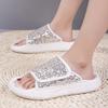 New Cool Slippers Women's Summer Outer Wear Sequins High-end Thick-soled Beach Sandals Lazy Pregnant Women One-word Drag
