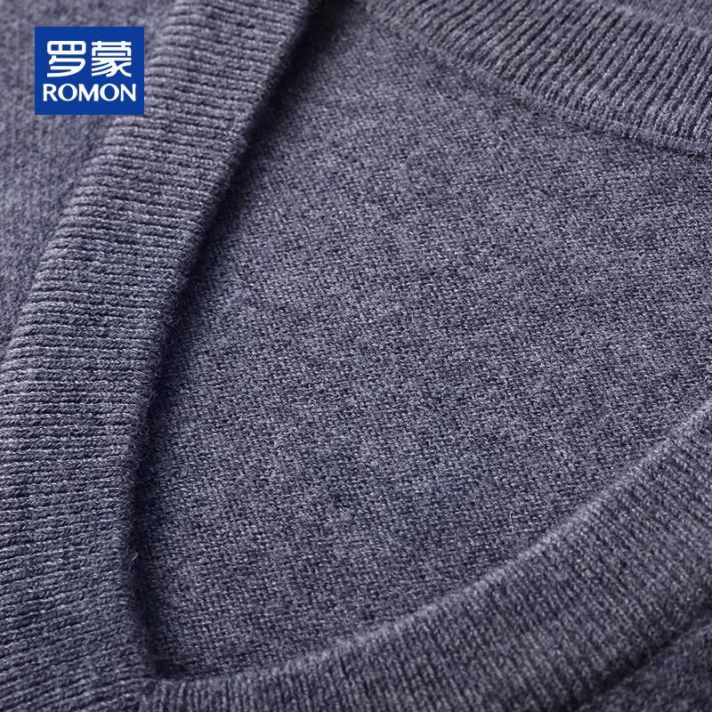 ROMON Men's 100% Pure Wool V-Neck Sweater Vest
