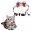 Bowknot Cat Collar Plaid Kitten Collar Decorative Bowtie Collar  Kitty