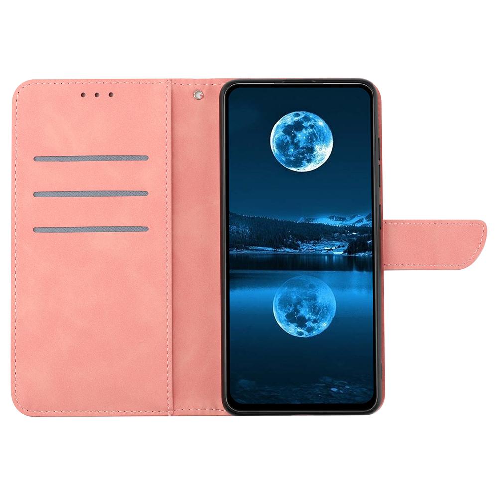 

HT05 For Xiaomi 14 Case Leather Skin-touch Anti-scratch Wallet Phone Cover Pink
