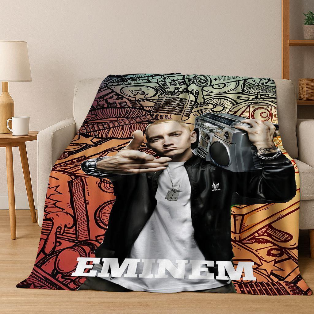 Tupac 2pac Rapper Eminem Hip Hop Rap God Art Flannel Blanket,Cozy Soft Throw Blanket for Home Bedroom Bed Sofa Cover Kids Gift