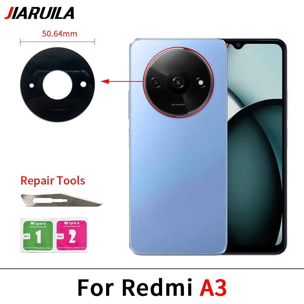 

Great Camera Glass For Xiaomi Redmi A3 Rear Back Camera Lens Glass replacement parts Big Glass