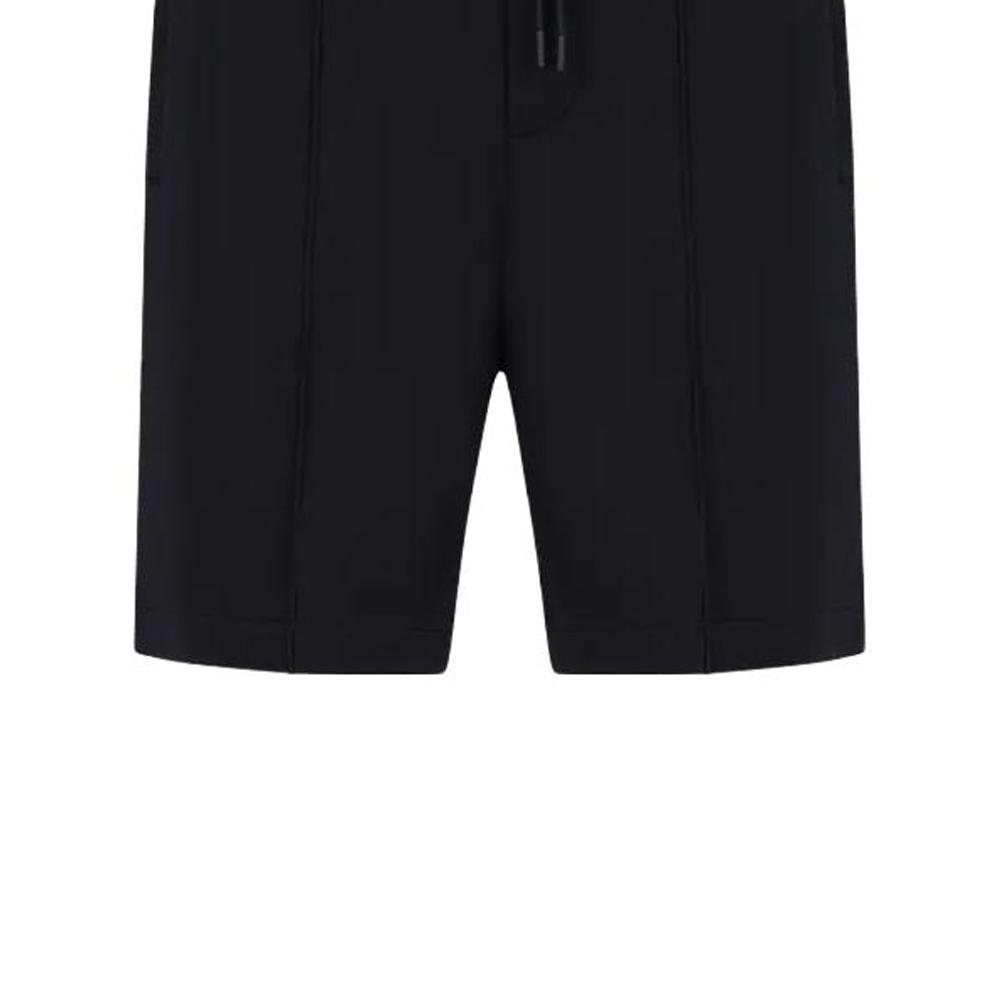 Emporio Armani SS23 Waist Logo Loose Fit Straight Leg Casual Shorts Men shorts Navy-Blue 3R1PZ7-1JHSZ-0920