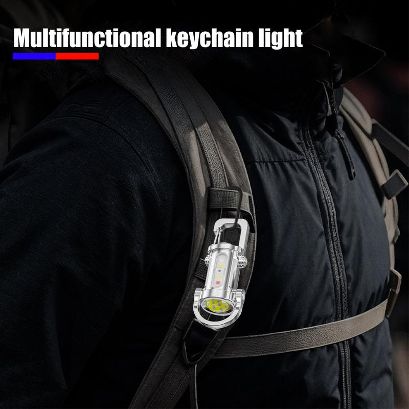 Keychain Flashlights Small Keychain Flashlight USB Charging All-Weather Bright Survival Equipment Waterproof For Friends Men