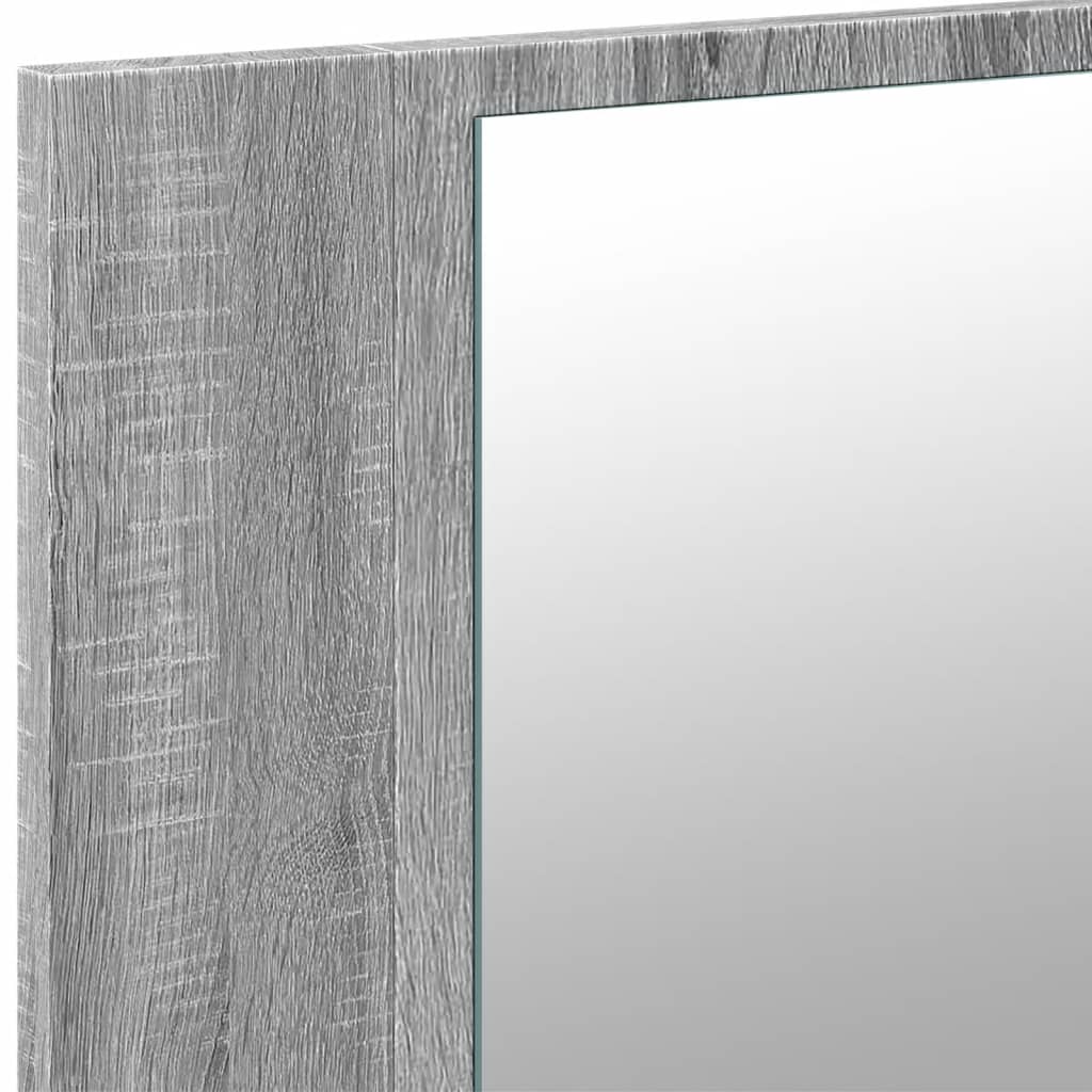 LED Mirror Cabinet Grey Sonoma 80x12x45 Cm Acrylic