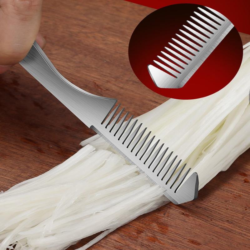 Stainless Steel Green Onion Shredder, Vegetable Slicer With Comfort Grip Multi-Functional Kitchen Tool For Onion, Carrot, Potato