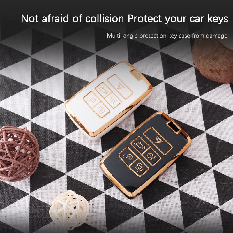 Soft Tpu Car Key Case For Land Rover Range Rover Sport Evoque Velar Discovery 5 Jaguar Xe Xf E-Pace F-Pace A9 A8 X8 Xj Xfl Xjl