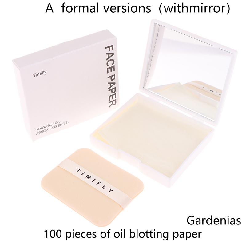 Oil Blotting Sheets With Makeup Puff 100Pcs Matting Face Wipes Oil Control Paper Oil-Absorbing Cleaning Makeup Tools Skin Care