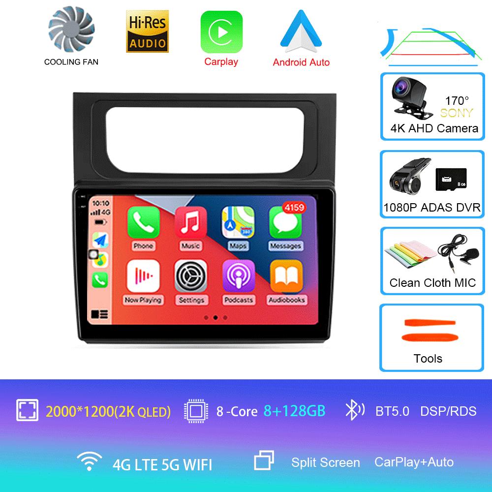 Car Radio Android 14 For VW Volkswagen Touran 2 1T 2010 2011 2012 2013 2014 2015 Wireless Auto Carplay Navigation GPS 4G+WIFI
