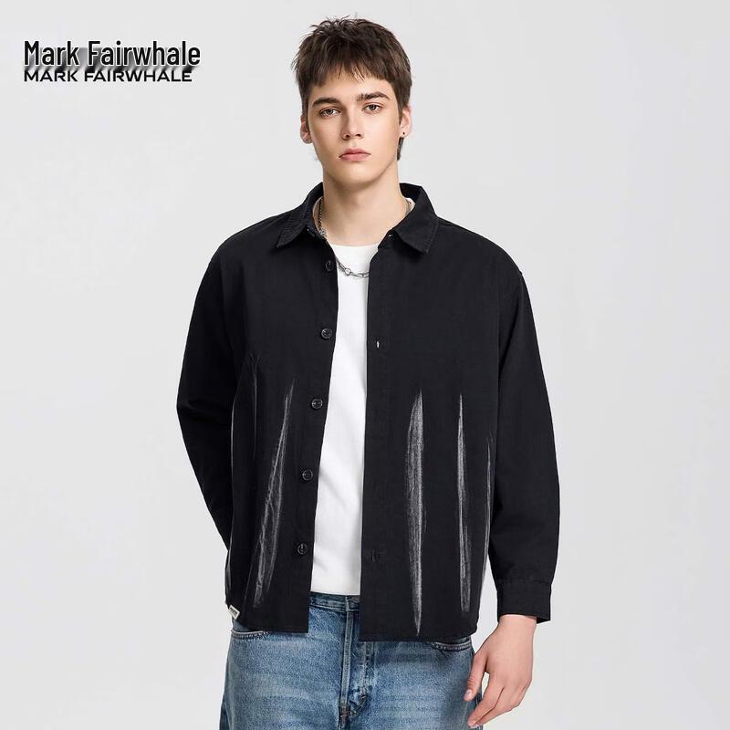 Mark Fairwhale Men s Loose Fit Printed Long Sleeve Casual Shirt 3XL