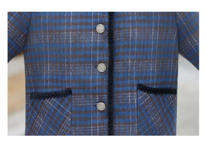 Women's 50+ Plaid Plus Velvet Warm Coat - Lightweight Autumn/Winter Cotton Jacket