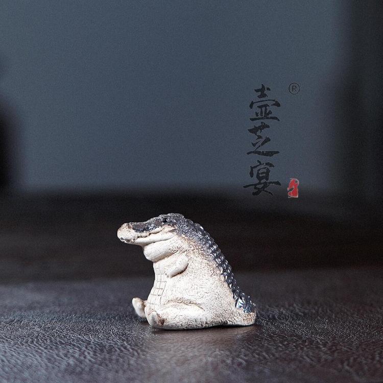 Цзыша Милый Очаровательный Маленький Крокодил Чайный Питомец Роскошная Чайная Скульптура Чайная Фигурка Игрушки для Игры Чайная Статуя Орнаменты Аксессуары Поделка