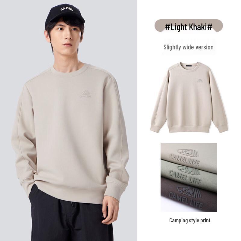 Camel Unisex Round Neck Long Sleeve Sweatshirt