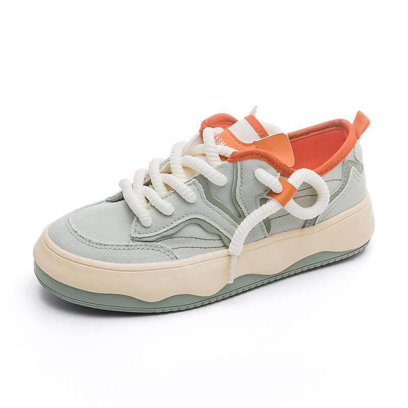 

Женская обувь 2025 года, весна-лето, новая сетчатая поверхность, дышащая толстая подошва, удобная обувь для папы, универсальная тонкая спортивная обувь 37 зелёный