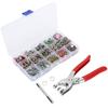 804Pcs Snap Fasteners Kit Sewing Button Punching Machine Hand Pressing Pliers Tools 9.5mm