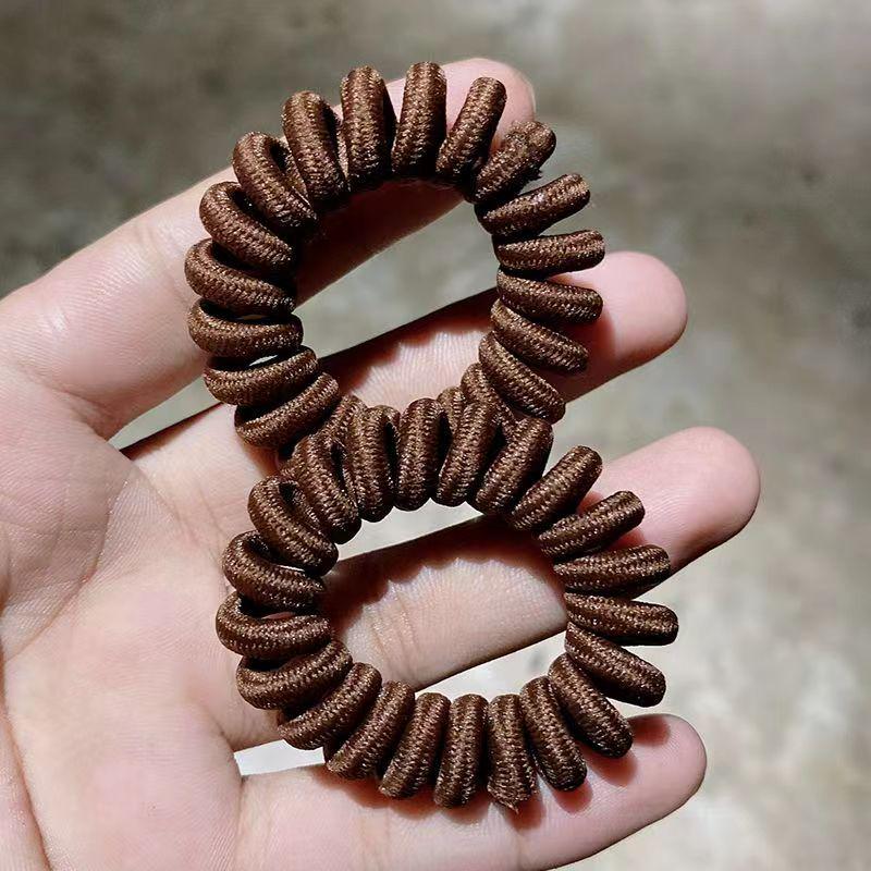 Élastique à cheveux coréen: Corde à ressort en tissu sans couture pour filles