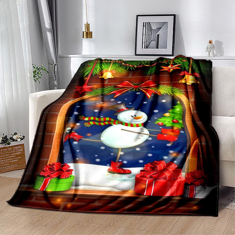 Christmas 168 Blanket Comfortable Suitable for Livingroom Sofa Seaside Four Seasons Multipurpose Stylish Decor Gifts For Family Or Friends