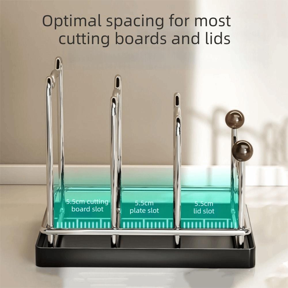 Mehrschichtiger Topfdeckel-Aufbewahrungsständer Vertikaler Schneidebrett-Halter Schneidebrett-Organizer Teller