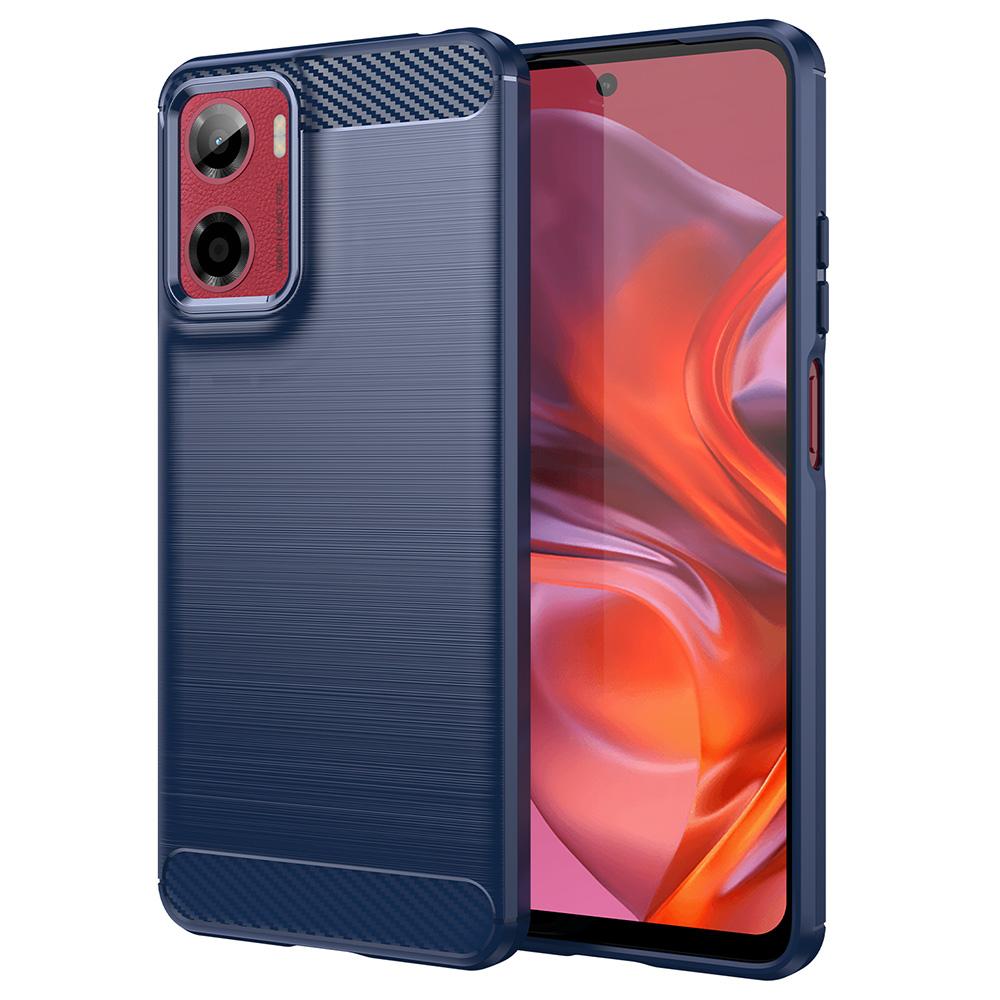 

Для Motorola Moto E15 4G/G05 4G Чехол Защитная накладка для телефона Текстура углеродного волокна Матовый Blue