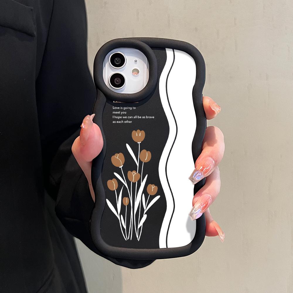 Big Wave Edge Mäkký silikónový materiál Macaron Puzdro na telefón Nárazuvzdorné ochranné gumové puzdro pre iPhone Samsung Huawei Honor Xiaomi Redmi OnePlus Moto
