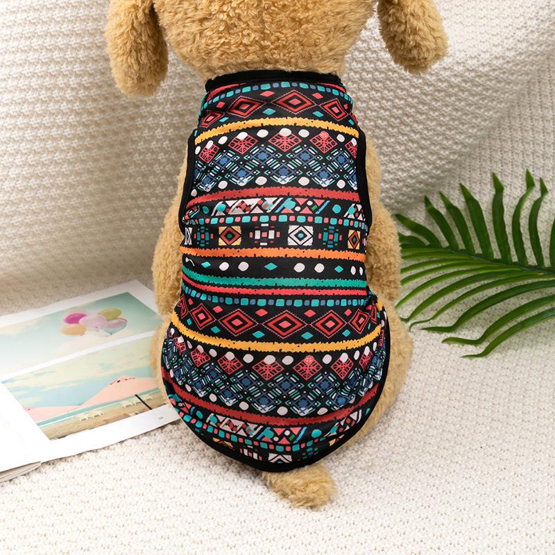 

Ethnic Style Summer Short Sleeve Pet Vest for Cats and Small Dogs Extra Extra Large