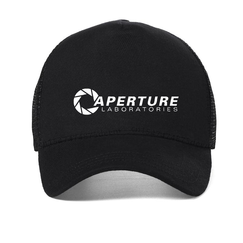 Cappello Uomo Portal Aperture Laboratories Cappellino da Baseball La Torta È Una Bugia Half Life Unisex Estivo Rete Fresca Cappellini Trucker Snapback