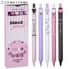 Nouveau 5 Pièces Motif Cœur Stylo Neutre Signature Kawaii Stylo Gel à Poussoir Fournitures Scolaires de Bureau Étudiant Papeterie pour Enfants Cadeau