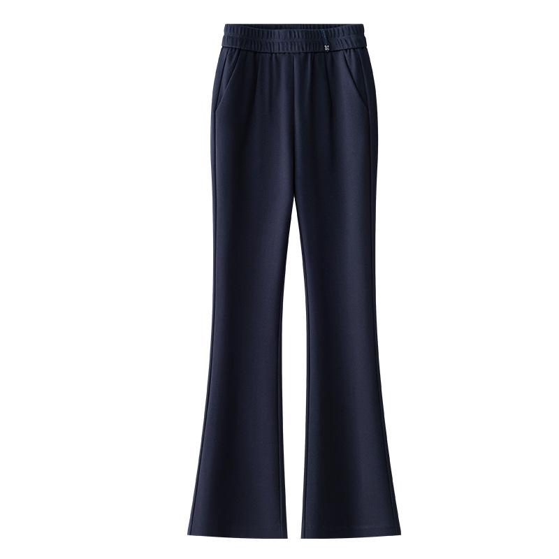 Women's Nylon Four-Way Stretch Flare Pants, Slim-Fit Elastic Waist, Autumn 2025.