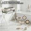 7-in-1 Baby Bath Tub Set with Temperature Display Folding Bathtub Non-Slip Stand Shower Table And Clothes Rack for Infants And