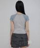 Peulleeoeob Muta Waffle Raglan T-Shirt (Fl-154_Gray&Sky)