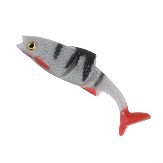 1/2/3Pcs 8CM Soft Artificial Lure Paddle Tail Silicone Bionic Swimbait Realistic 3D Eyes Swimming Lure Saltwater Freshwater Fishing Accessories