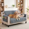 Waterproof Sofa Cover 2 Seater, Soft Couch Cover for Dogs Cats Pets, Non Slip Sofa Slipcoevr with Elastic Straps