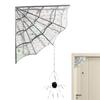 Quartered Spiderweb Door Topper Decoration with Chain Halloween Door Corner Sign  Living Room