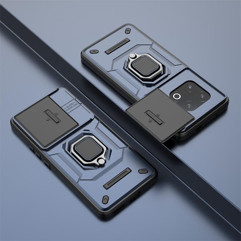Ring Bracket Phone Case For Vivo iQOO 13 5G China Celulares For iQOO 13 Sliding Window Shockproof Hard Funda Back Cover
