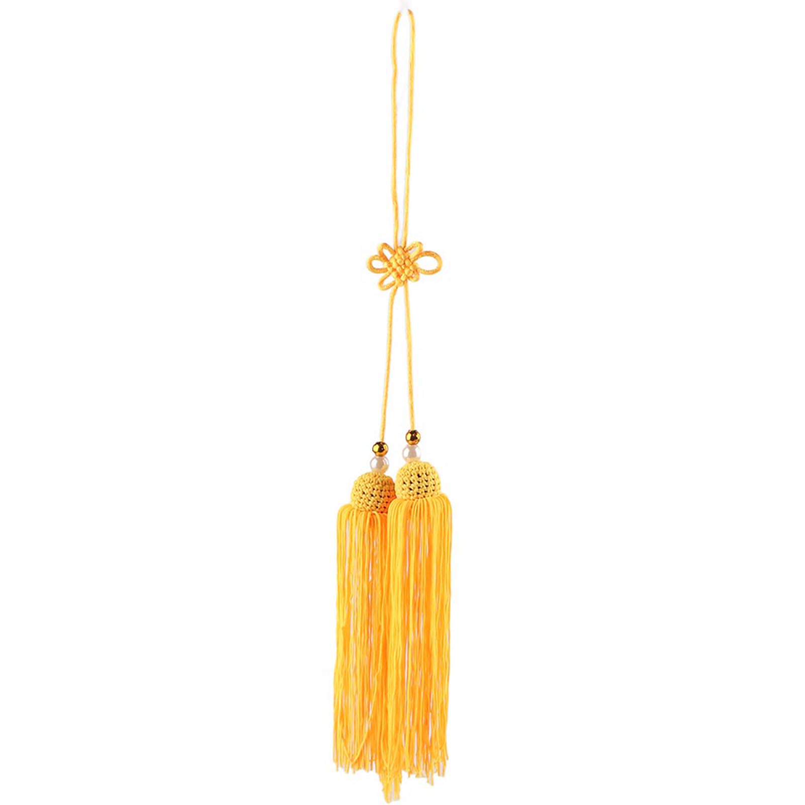 

Chinese Martial Arts Kung Fu Taiji Sword Tassel Yellow Short Sword Tassel