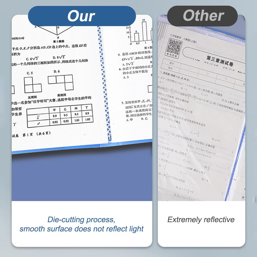 80page A4 Storage Folder,Durable & Fashionable With Clear View Panels Reusable File Organiser,Document Storage-Binder For Office