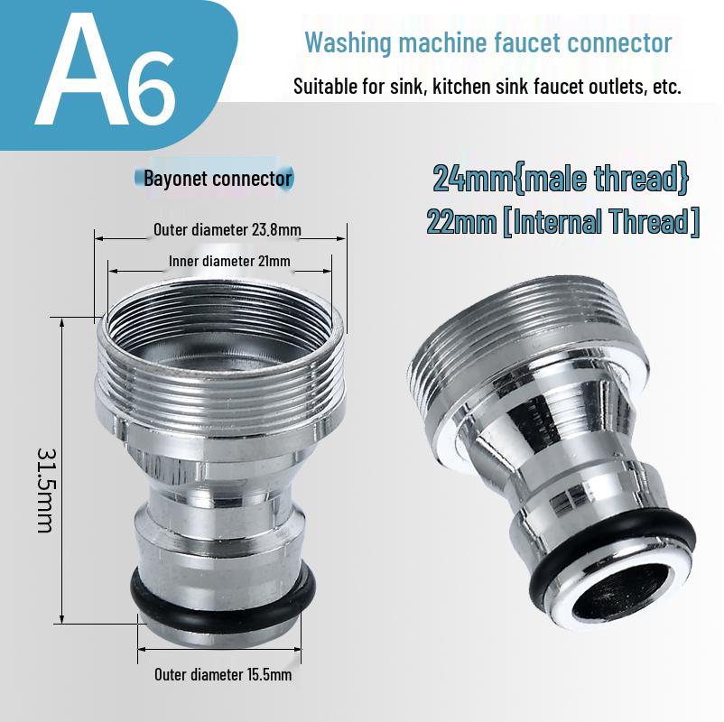 Washing Machine Snap-On Faucet Adapter for Sink and Shower
