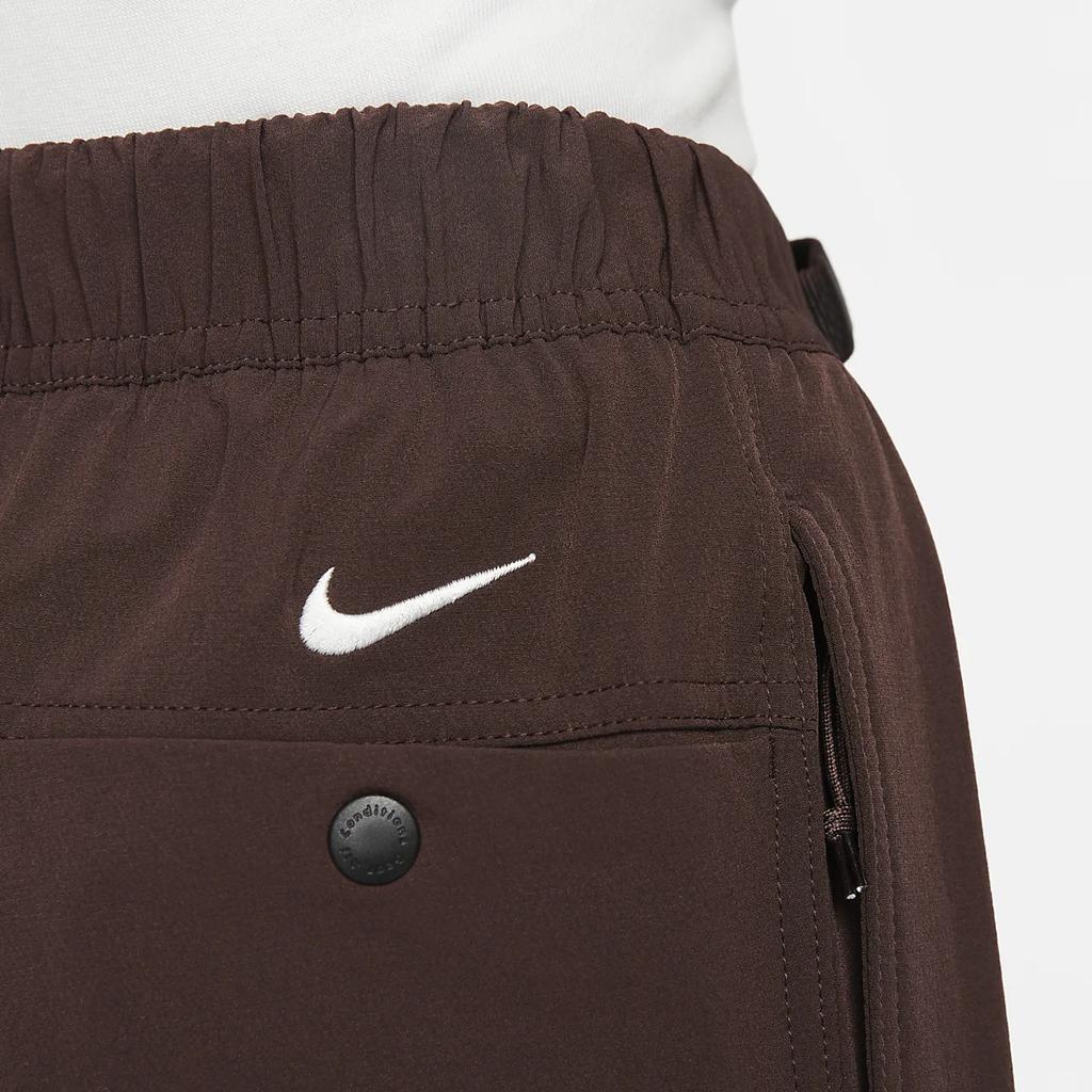 Nike Solid Color Logo Drawstring Casual Pants Men Bottoms Burgundy DR4792-227